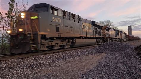 41323 Csx Ballast Train In Highland Il Youtube