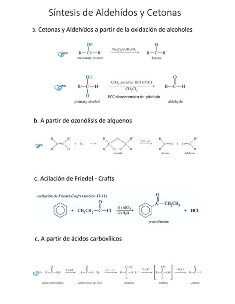 Reacciones Aldehidos Y Cetonas Qu Mica Org Nica Studocu