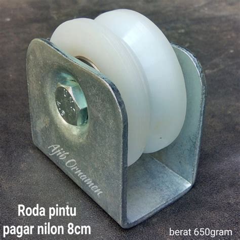 Jual Roda Pagar Nilon Cm Aksesoris Pintu Pagar Nylon Rel Siku Kab