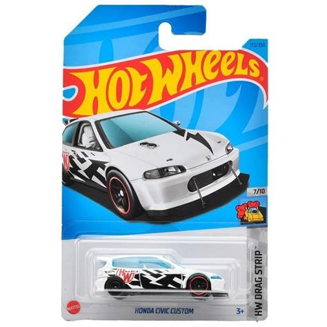 Hot Wheels Hw Drag Strip 710 Honda Civic Custom Whiteblack Livery Mini Toy Sensei