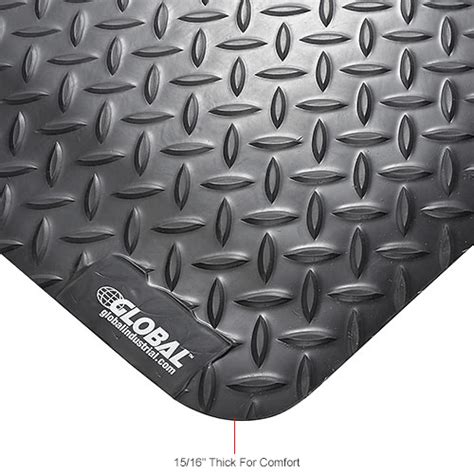 Mats And Runners Anti Fatigue Global Industrial™ Diamond Plate Ergonomic Mat 1516 Thick 48