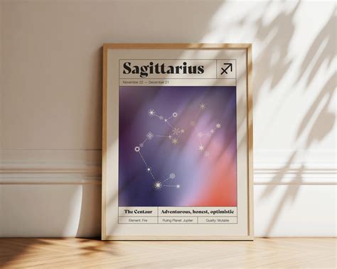 Sagittarius Star Constellation Art Print Zodiac - Etsy