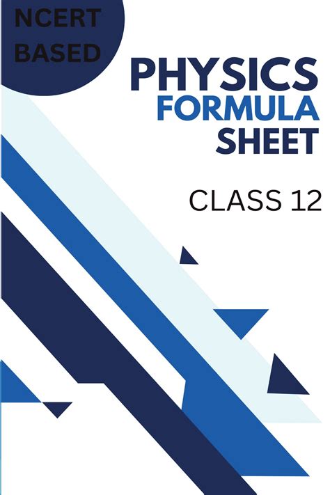 Physics Formula Sheet For Class 12