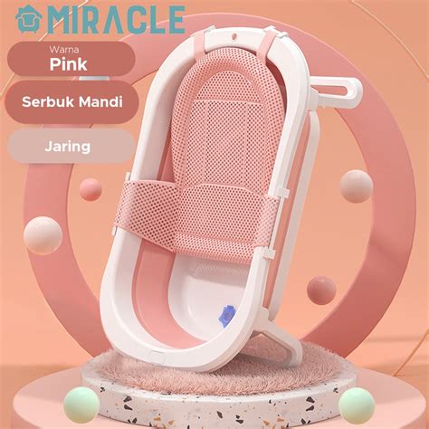 Jual Miracle Bak Mandi Bayi Lipat Foldable Silicone Bathtub Bayi