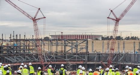 Los Angeles Rams New Stadium in Inglewood Begins to Take Shape