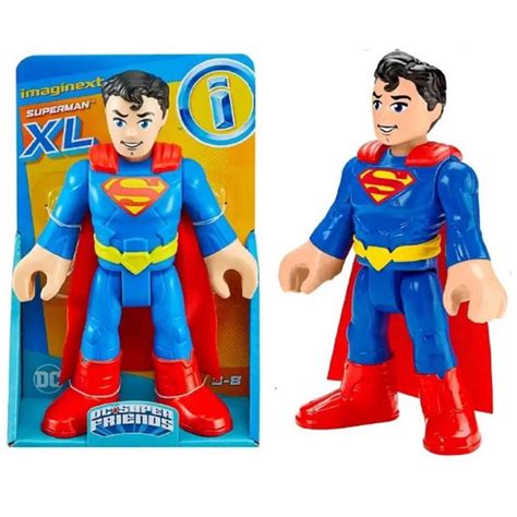 Boneco Articulado Imaginext Xl Cm Superman Dc Super Friends Liga Da