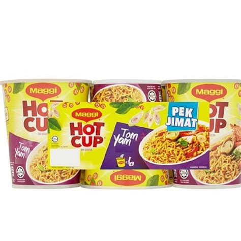 Maggi Hot Cup Instant Noodles Tom Yam Cups X G Shopee Malaysia