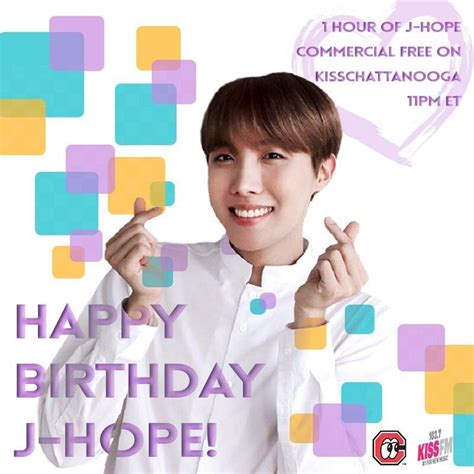 Pin By R H On Bts J Hope Birthday Kiss Fm Happy