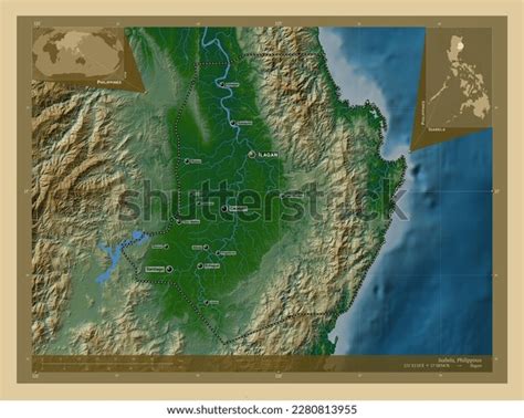 Isabela Province Philippines Colored Elevation Map Stock Illustration ...