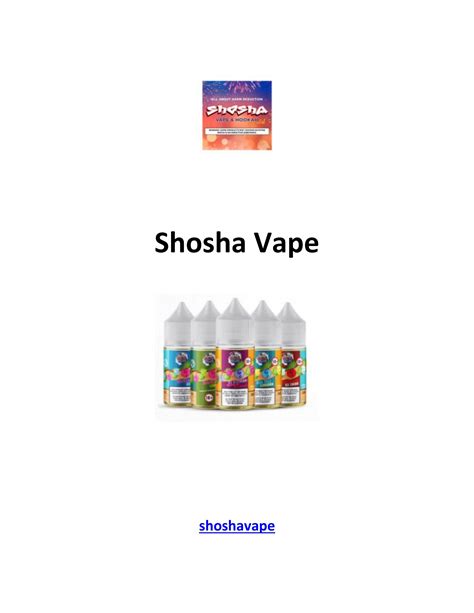 Shosha Vape by shoshavapenz - Issuu