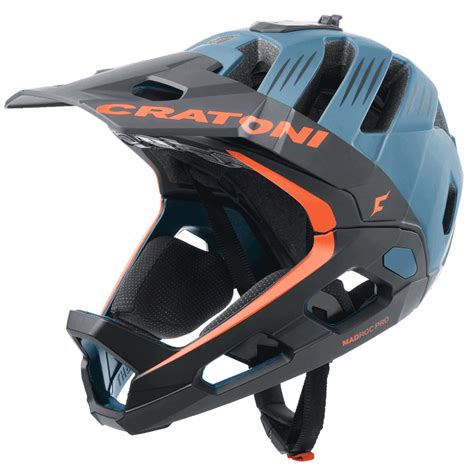 Cratoni C Maniac Mx Fullface Helmet Blue Orange Matt Bike