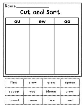 Second Grade Journeys Unit Differentiated Word Sort Activities