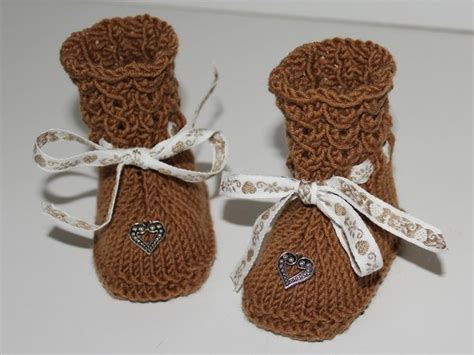 Strickanleitung Baby Stiefelchen Booties Babyschuhe Sohlenlänge 10 cm