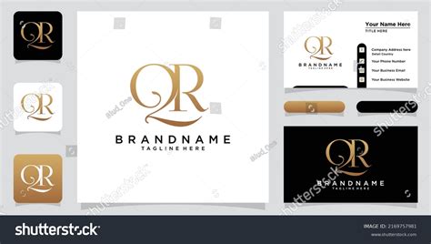 Initial Letter Qr Logo Design Template Stock Vector Royalty Free