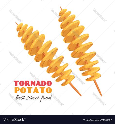 Spiral Tornado Potato Royalty Free Vector Image