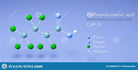 Perfluorobutanoic Acid Molecule Molecular Structures Perfluoroalkyl