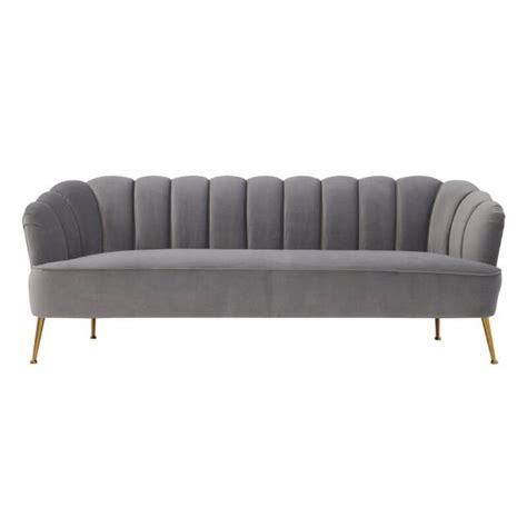 Mable Grey Velvet Sofa | Curated Events | Nashville