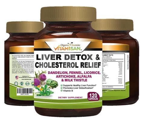 Liver Detox Cleanse Support Cardo Mariano Diente De León Complejo B