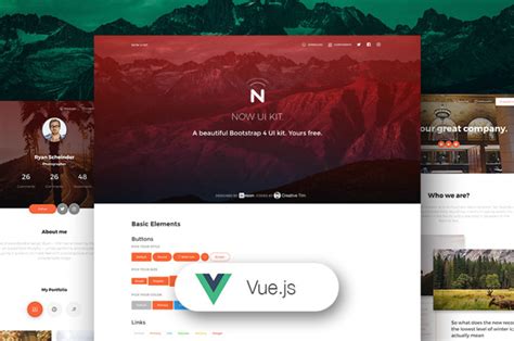 Vue Now UI Kit的简介 Made with Vuejs