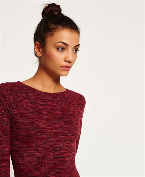 Womens Augusta Bodycon Dress In Red Superdry