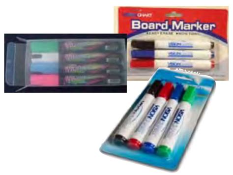 Whiteboard Markers - Pack of 3 Black, Blue, Red