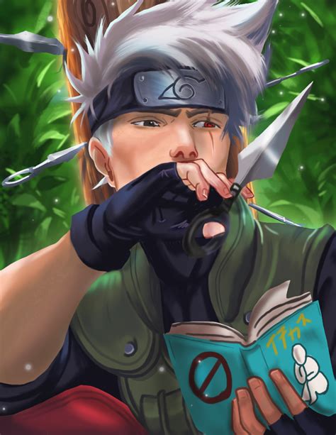 Kakashi Hatake Reading One Of His Many Icha Icha Books Kakashi