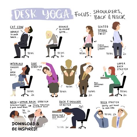Desk Yoga for Shoulders, Back, and Neck | The Office Edition | Chair ...