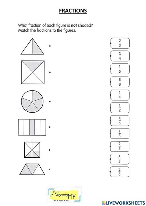 G2 Identify Fractions Worksheet Live Worksheets Worksheets Library