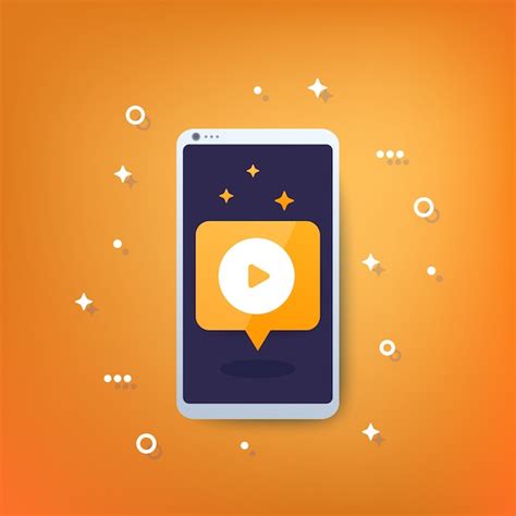 Premium Vector Play Video Player On Smart Phone Screen Icon