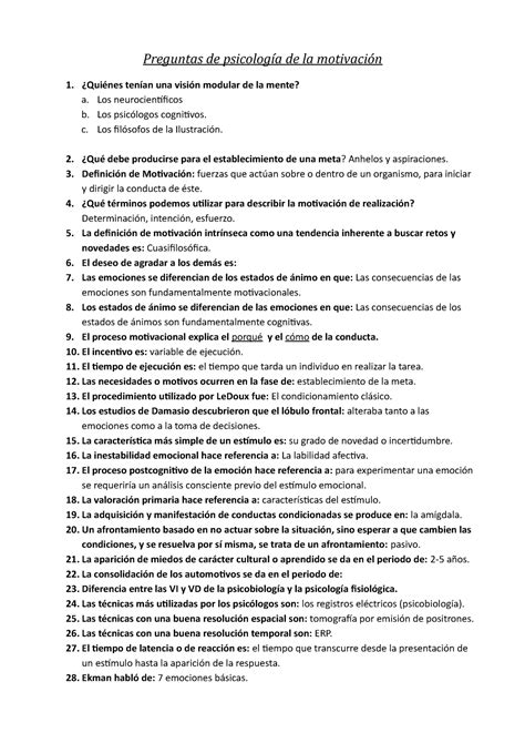 Examen Febrero 2013 Preguntas Y Respuestas Preguntas De De La 1 Una