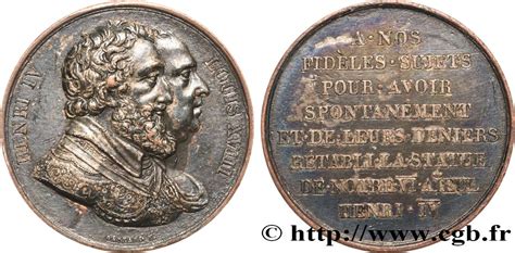 LOUIS XVIII Médaille Rétablissement de la statue de Henri IV le 28