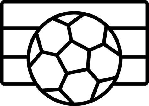 Premium Vector | Soccer ball outline vector illustration