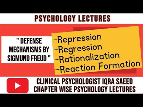 Repression Regression Rationalization And Reaction Formation By