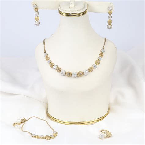 Stylish AD Zircon Necklace Set With Earrings Matha Patti PS 313