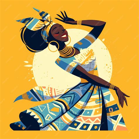 Premium Vector | Congolese Woman in Traditional Soukous Dancers Outfit