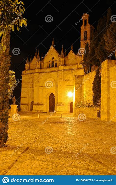 Santa Maria Church At Night Antequera Spain Stock Image Image Of