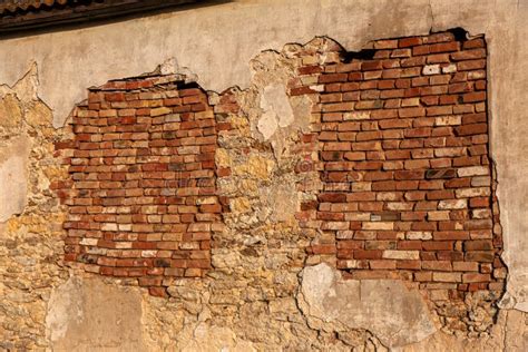 Trama Di Vecchie Pareti In Mattoni Vuoti Superficie Di Parete Dipinta