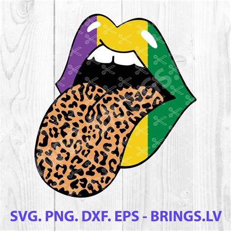 Leopard Mardi Gras Lips Svg Mardi Gras Lips Clipart Mardi Gras Svg