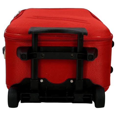 Klassy Collection Red Luggage Two Wheel Trolley Bag 2 Wheels Size