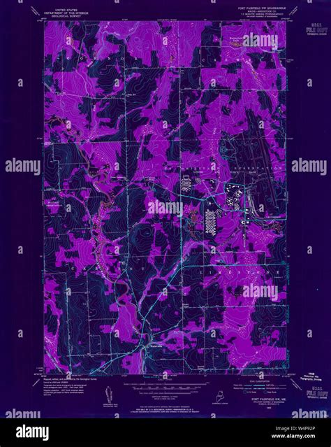 Maine Usgs Historical Map Fort Fairfield Nw 806703 1953 24000 Inversion