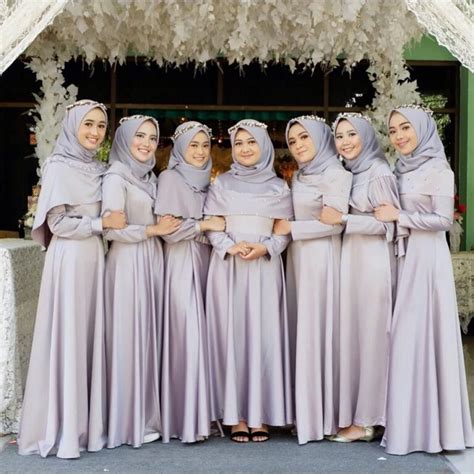 √ 45 Model Dress Bridesmaid Hijab Modern And Elegan 2024