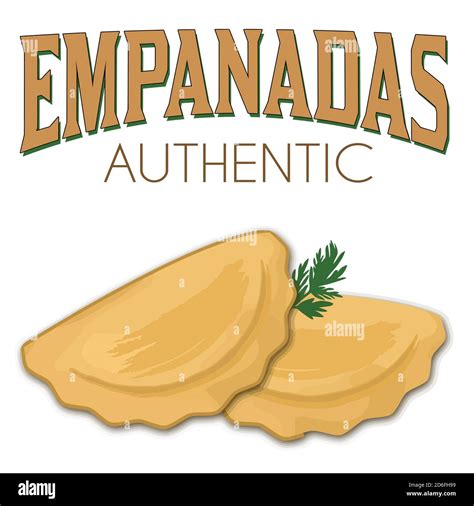 Dos empanadas sobre fondo blanco ilustración vectorial Imagen Vector