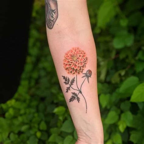 20 Radiant Dahlia Tattoo Ideas That Will Bloom On Your Skin