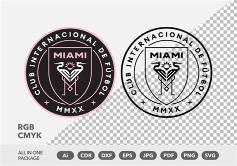 Inter Miami Cf Logo Ai Cdr Dxf Eps Pdf Png  Svg Etsy Australia