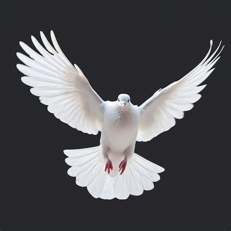 Premium Photo White Dove Flying In Isolated Background Hd