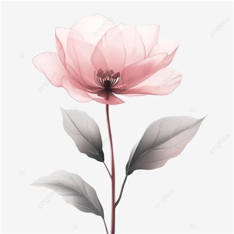 Simple Flower In Pastel Color Flower Nature Floral Png Transparent