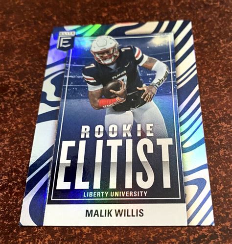 Panini Donruss Elite Football Malik Willis Rookie Elitist Rc Re