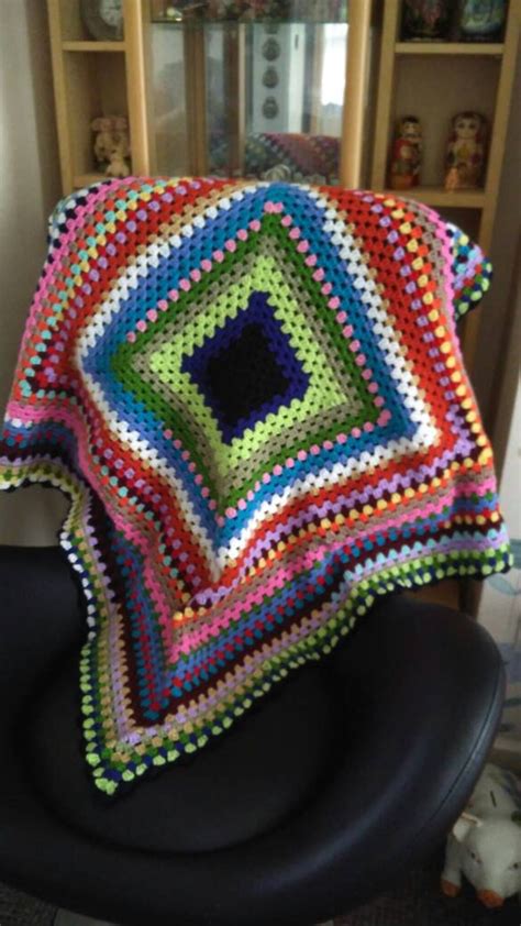 Scrapghan Granny Square Crochet Lapghan Throw Blanket Shawl Etsy UK