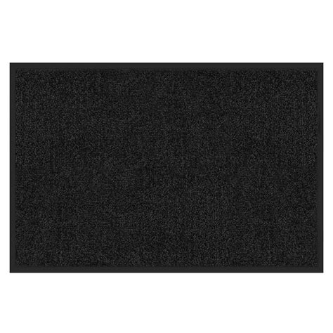 KARAT Tapis de Porte Paillasson d entrée Rhine Noir 200 x 200 cm