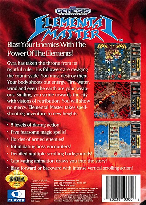 Elemental Master Box Shot For Genesis Gamefaqs